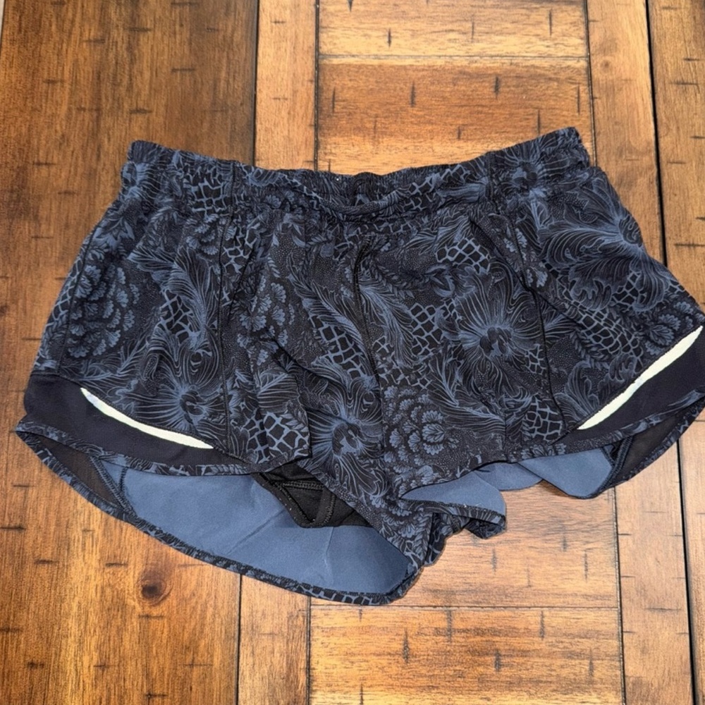 lululemon athletica Black Patterned Athletic Shorts